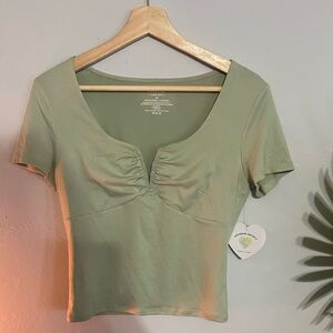 NWT Light Green Crop Top Medium
